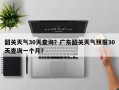 韶关天气30天查询？广东韶关天气预报30天查询一个月？