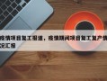 疫情项目复工报道，疫情期间项目复工复产情况汇报