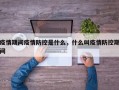 疫情期间疫情防控是什么，什么叫疫情防控期间